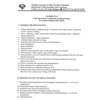 Conspectus of the theoretical examination in pharmacology for medical students (2021-2022) Conspectus of the theoretical examination in pharmacology for medical students (2021-2022)