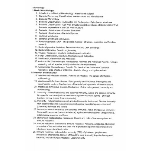Microbiology Microbiology