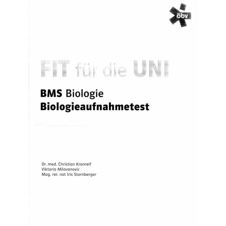 Fit fur die uni BMS biologie