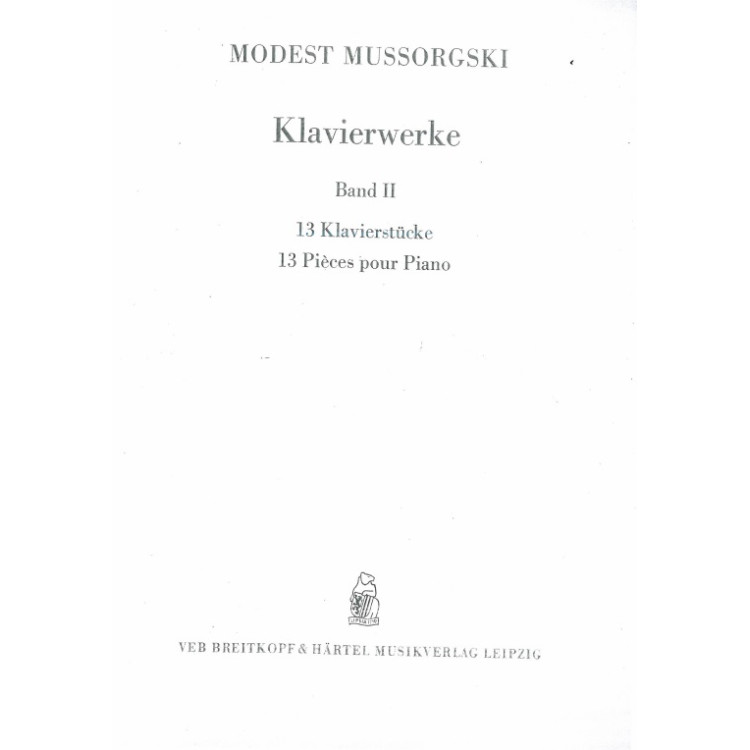 Klavierwerke Band II, Mussorgski