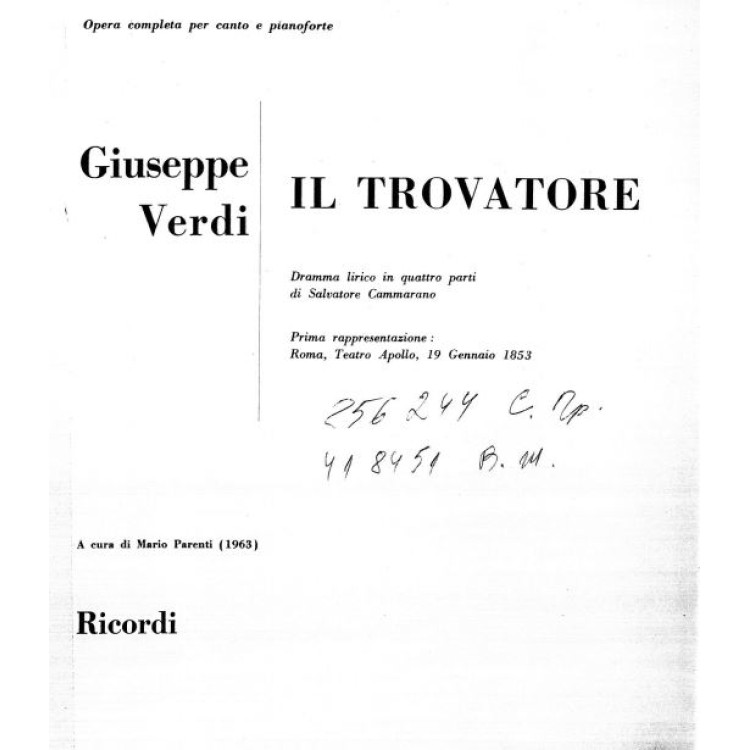 Guiseppe Verdi Il Trovatore