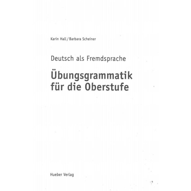 Ubungsgrammatik fur die Oberstufe