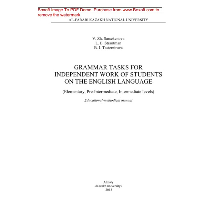 Grammar Tasks for Independent Work of Students on the English Language