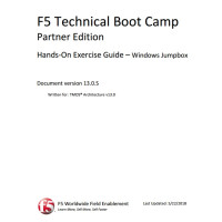 F5 Technical Boot Camp Partner Edition