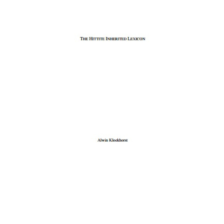 The Hittite Inherited Lexicon
