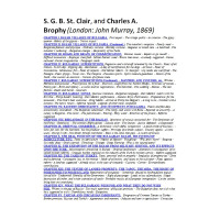S. G. B. St. Clair, and Charles A. Brophy S. G. B. St. Clair, and Charles A. Brophy
