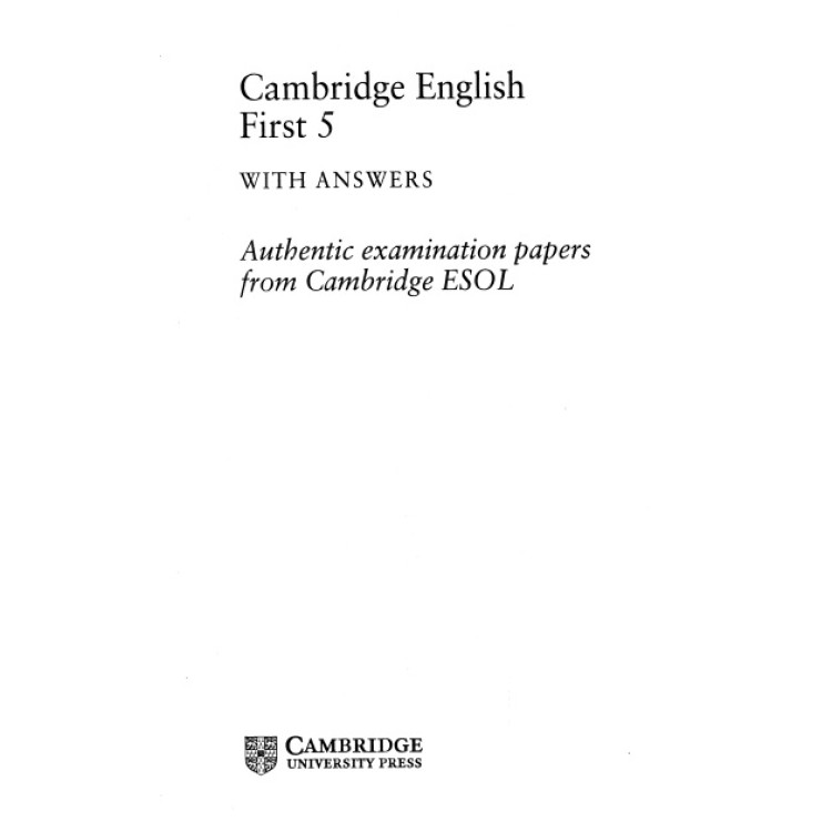 Cambridge First Certificate in English 5