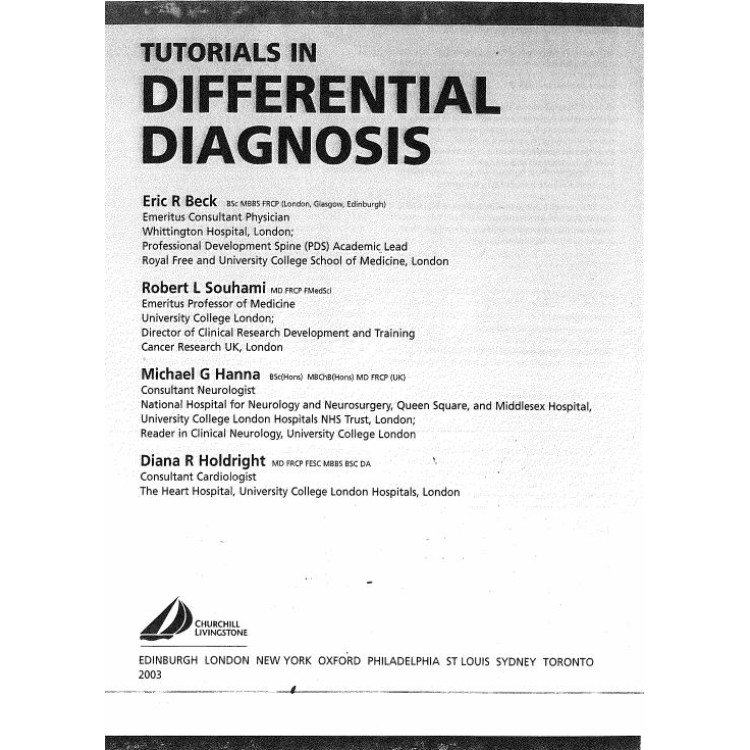 Tutorials in differential diagnosis