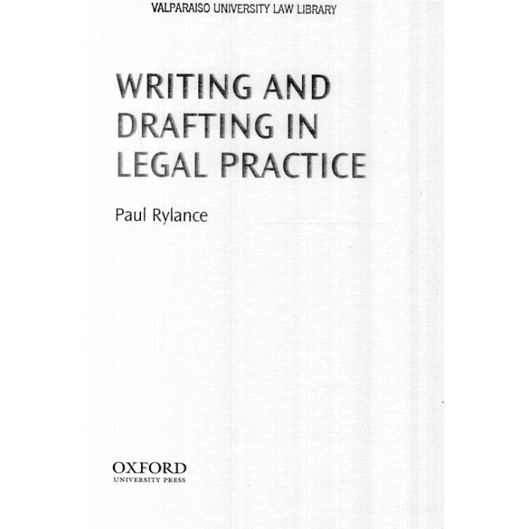 writing and drafting in legal practice