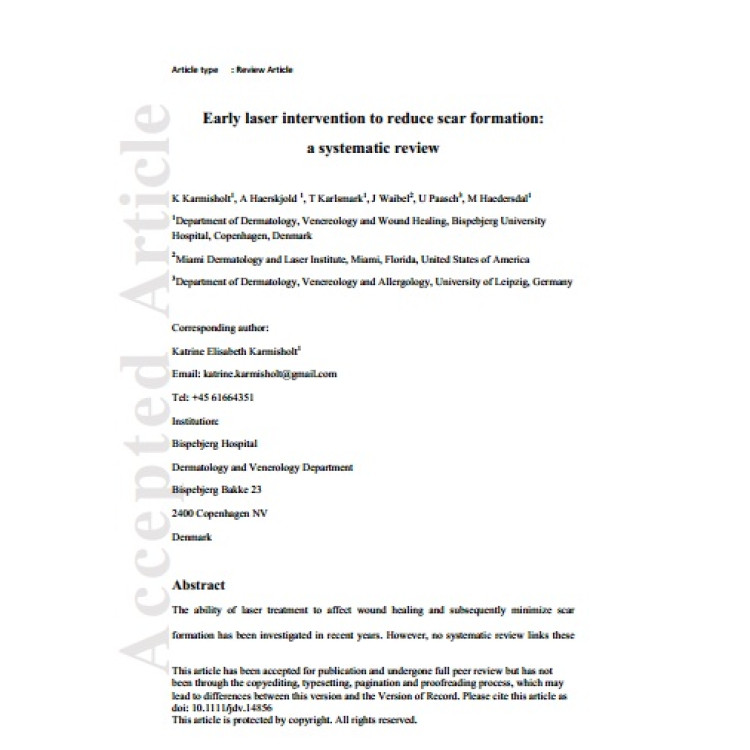 Early laser intervention to reduce scar formation  a systematic review