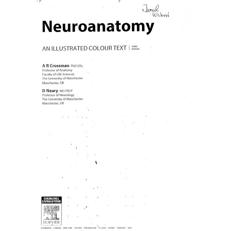 Neuroanatomy an illustrated textbook