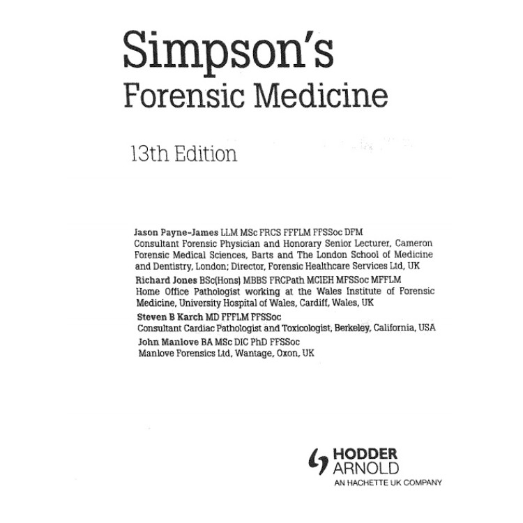 Simpsons Forensic Medicine