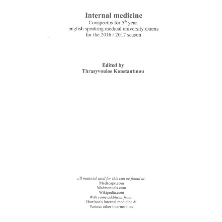 Internal Medicine Conspectus for 5 year 2016-2017 Vol. 1