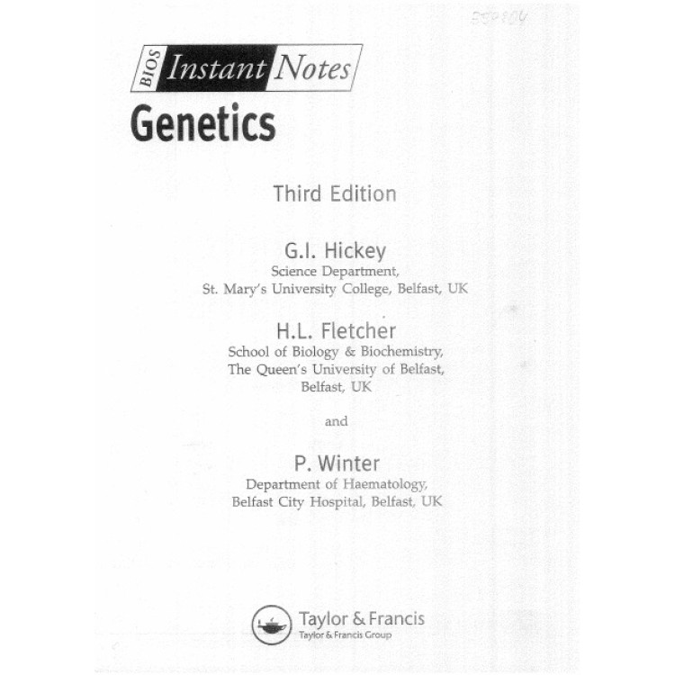 Genetics Third Edition