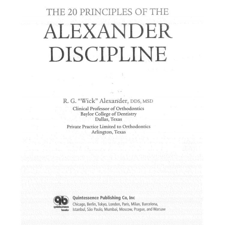THE 20 PRINCIPLES OF THE ALEXANDER DISCIPLINE