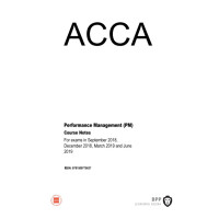 ACCA Performance Management (PM) Course Notes