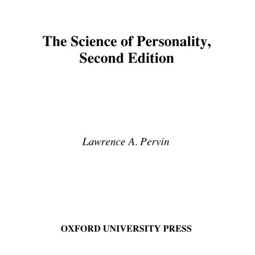 The Science of Personality Second Edition