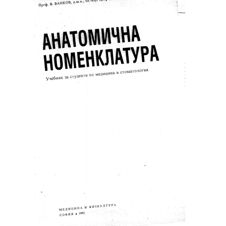 Анатомична номенклатура