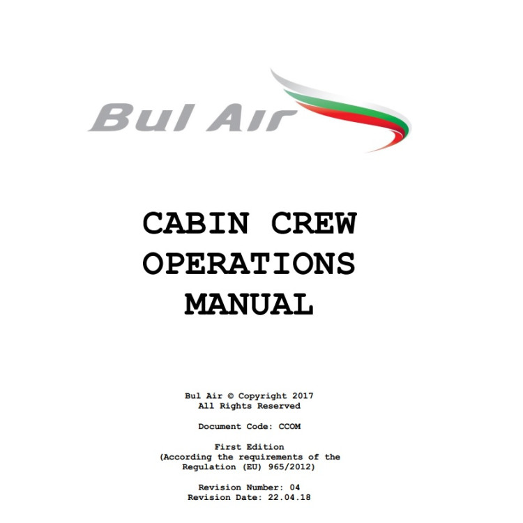 Bul Air Cabin Crew operations manual