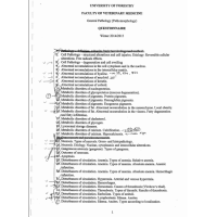 General Pathology, Questionaire, 2014-2015 General Pathology, Questionaire, 2014-2015
