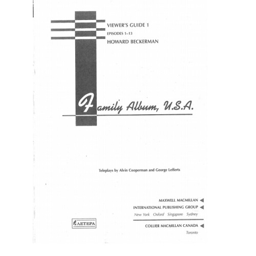 Family Album, U.S.A. Viewer's Guide 1 Family Album, U.S.A. Viewer's Guide 1
