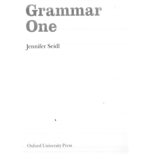 Grammar one Jennifer Seid Grammar one Jennifer Seid