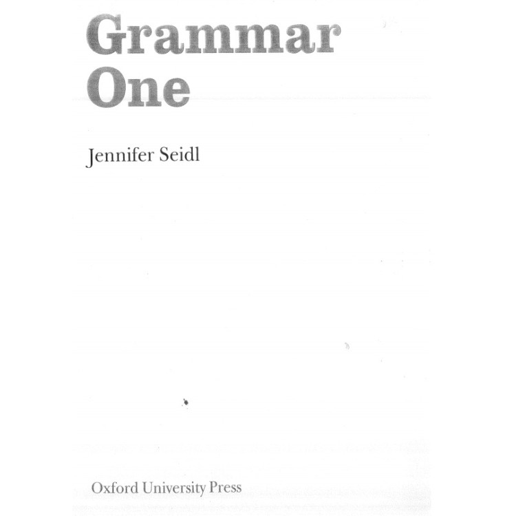 Grammar one Jennifer Seid