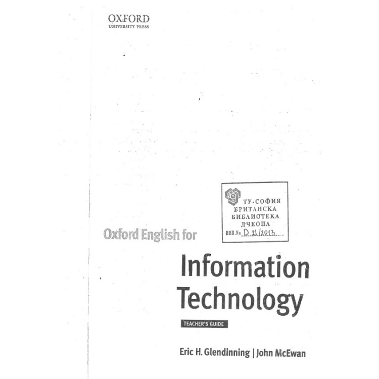 Information Technology Oxford English Teachers guide
