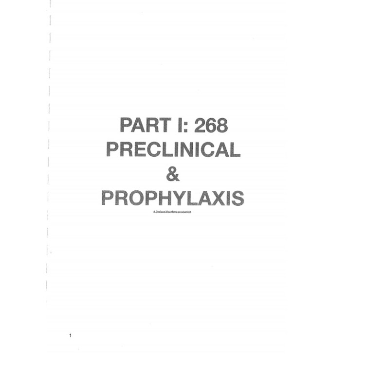 Part I 258 Preclinical & Prophylaxis