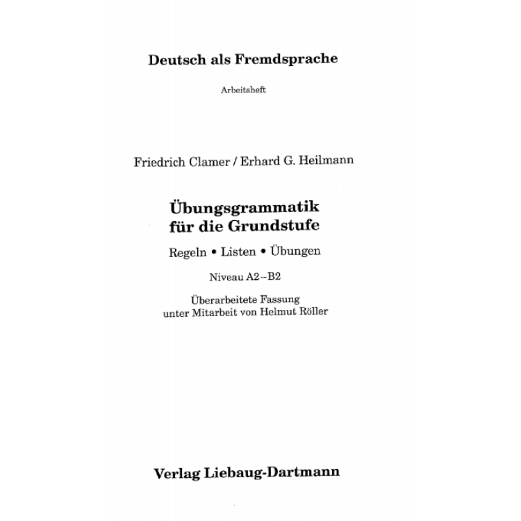 Grammatik Deutsch Grundstufe