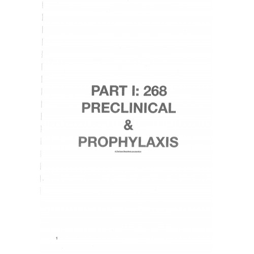 Part I: 258 Preclinical & Prophylaxis