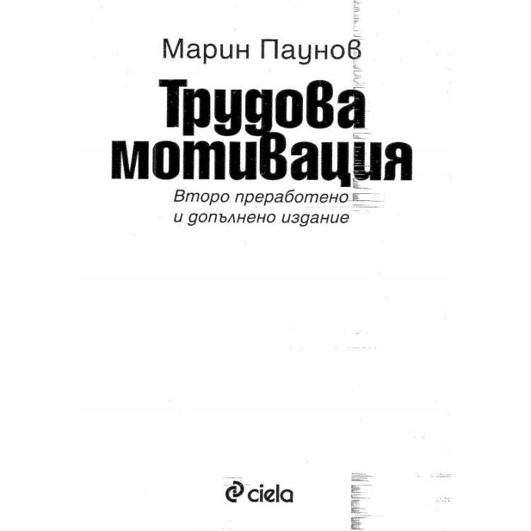 Трудова мотивация Паунов 2009
