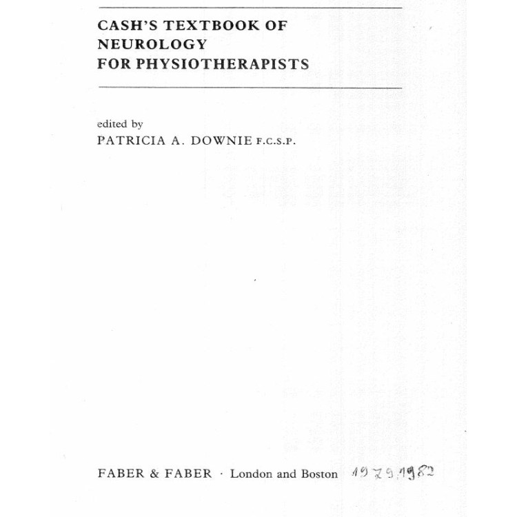 Cash's textbook of neurology for physiotherapists