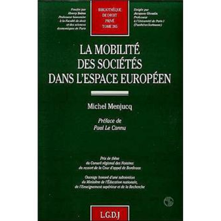 La mobilite des societes dans l'espace europeen
