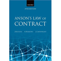 Anson's Law of Contract Anson's Law of Contract