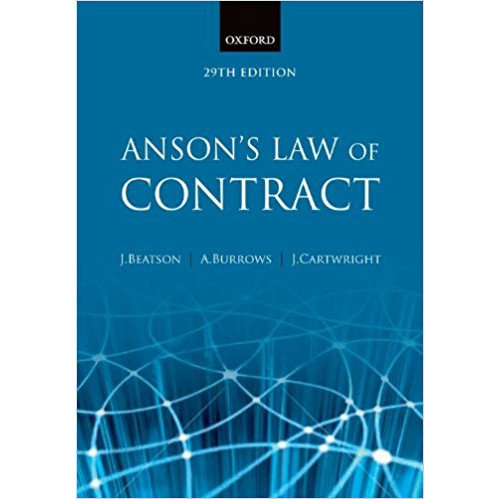 Anson's Law of Contract Anson's Law of Contract
