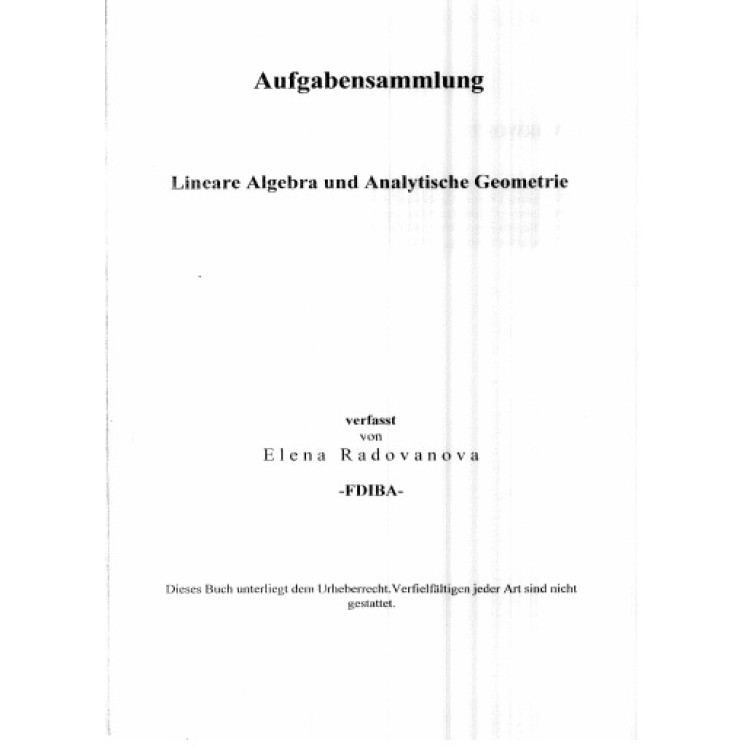 Aufgabensammlung Algebra Geometrie