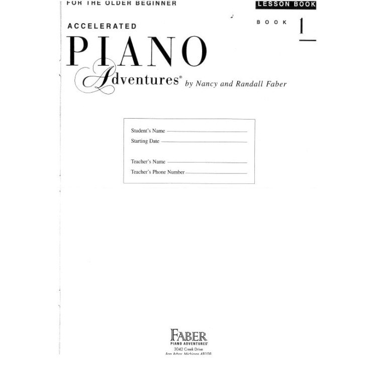 Accelerated Piano Adventures Book1 Lesson Book