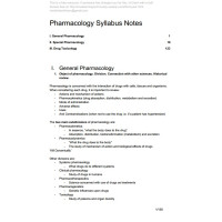 Pharmacology Notes Pharmacology Notes