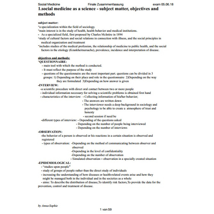 Social Medicine Notes