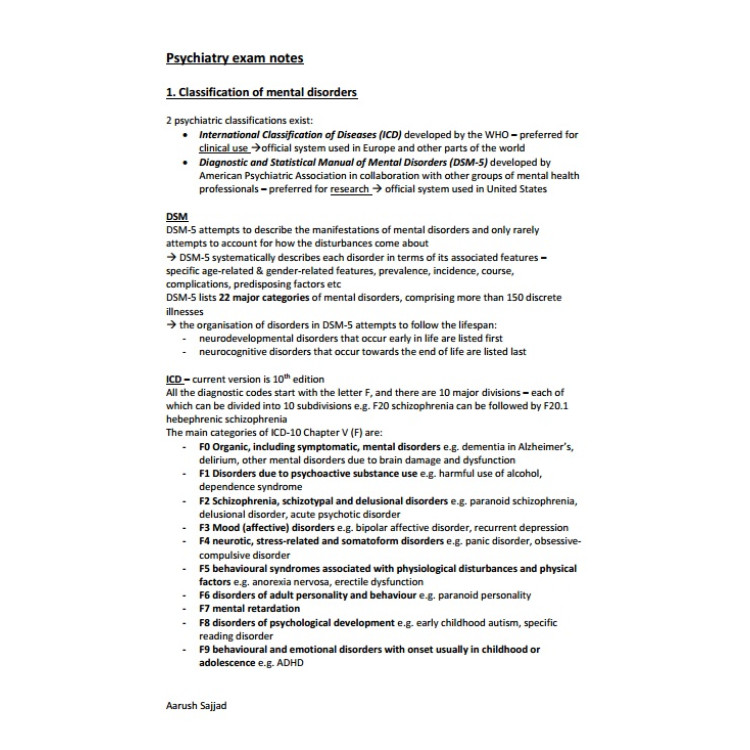 Psychiatry Notes 3
