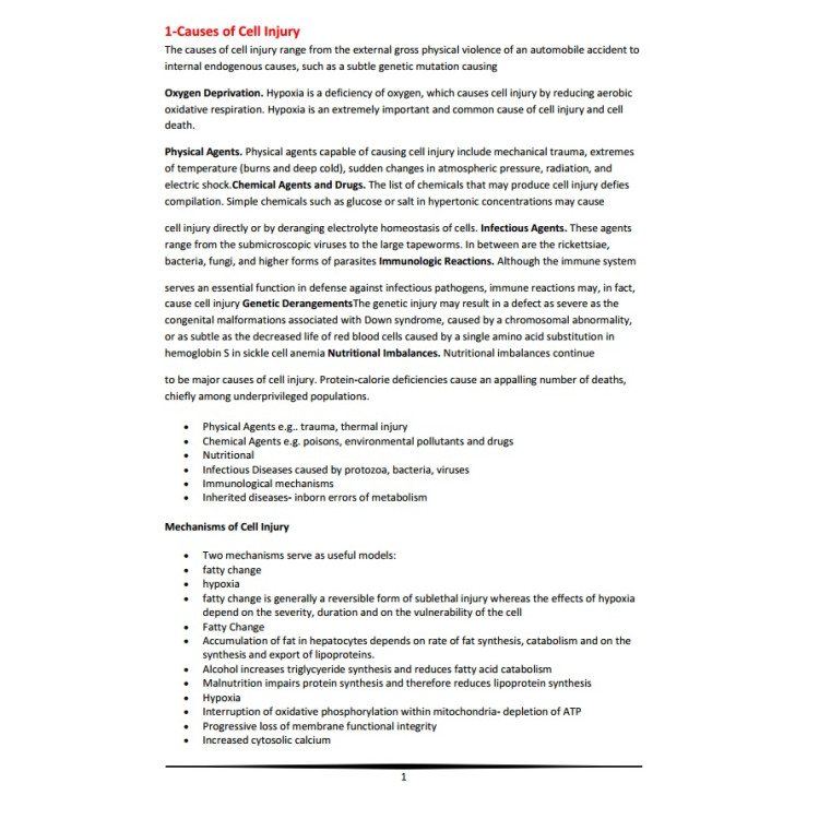 Pathophysiology Examination Answers